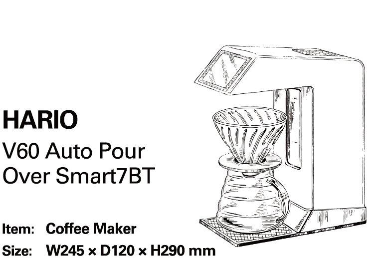 HARIO V60 Auto Pour Over Smart7BT