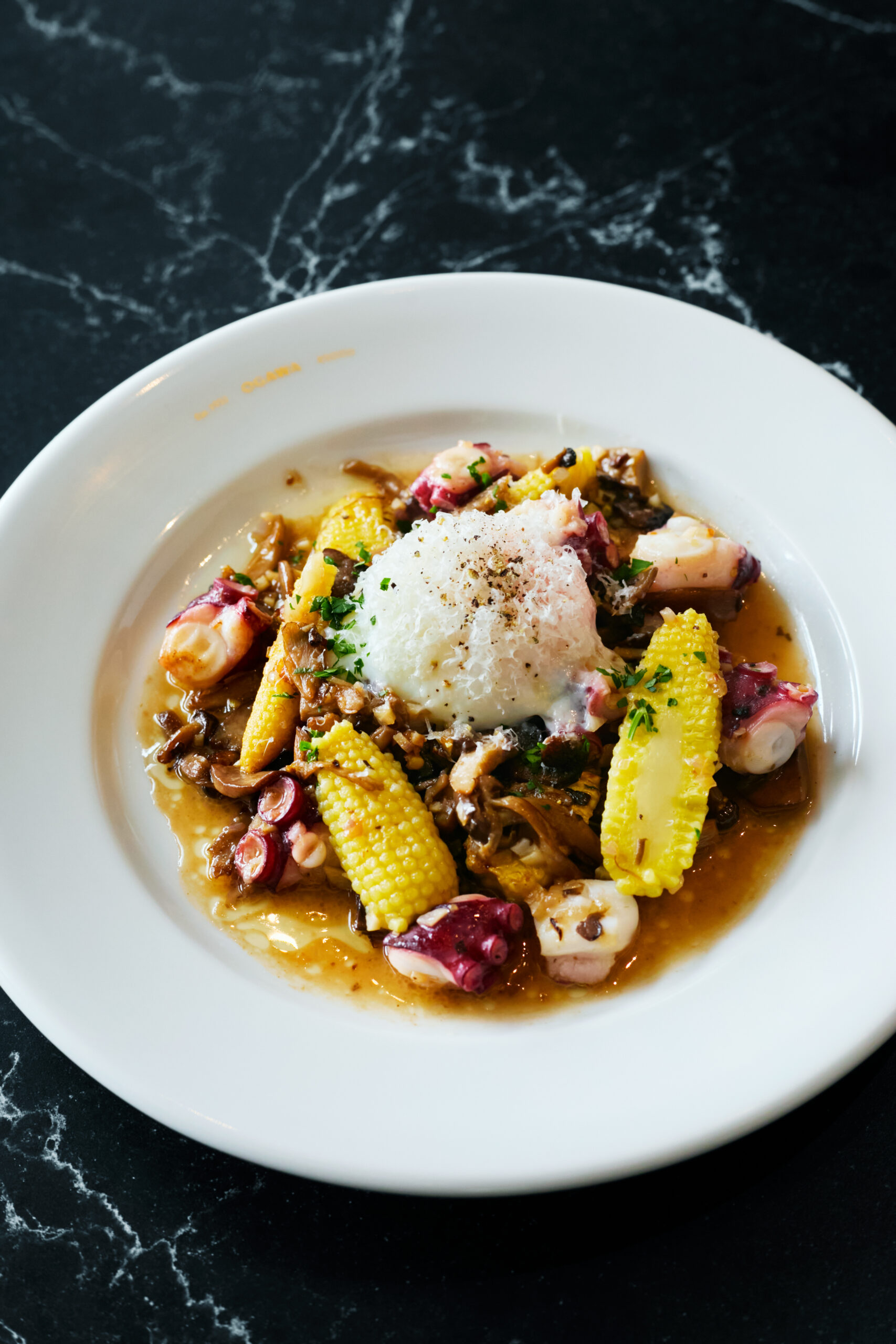 Octopus and Baby Corn Fricassee
